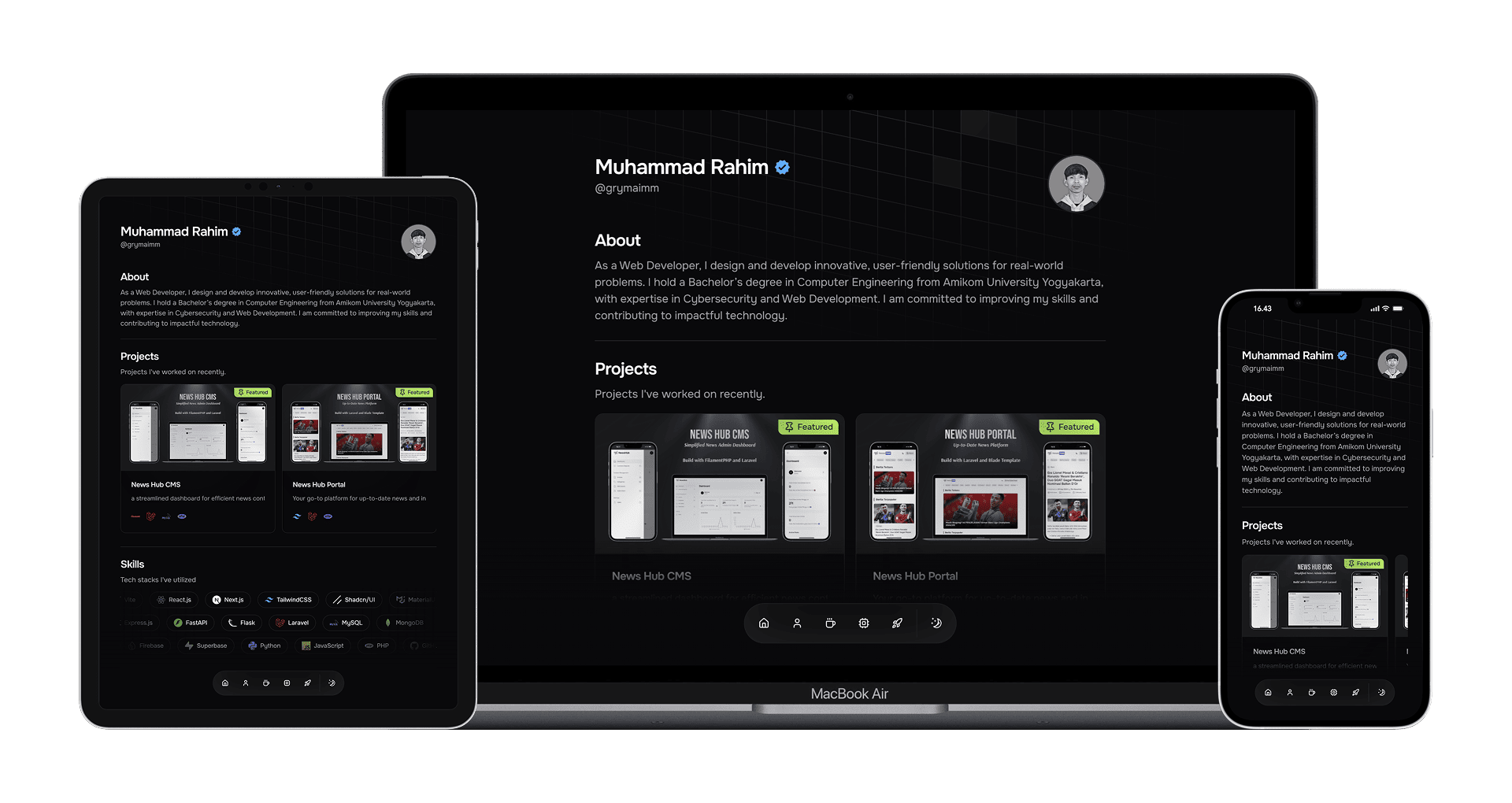 Personal Profile Landing Page